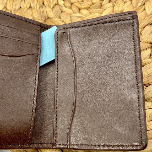 Jack Spade Accessories Jack Spade Grey Canvas Brown Leather Bifold